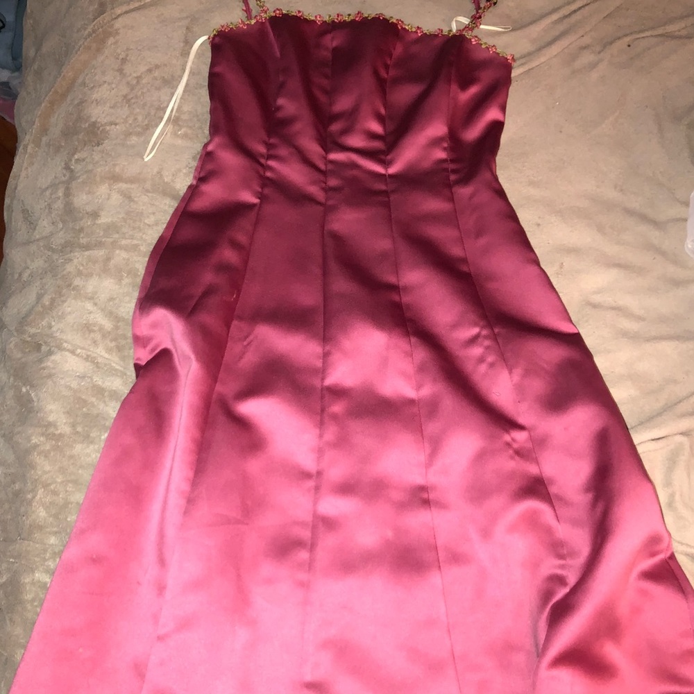 Beautiful fuchsia bridesmaid dress